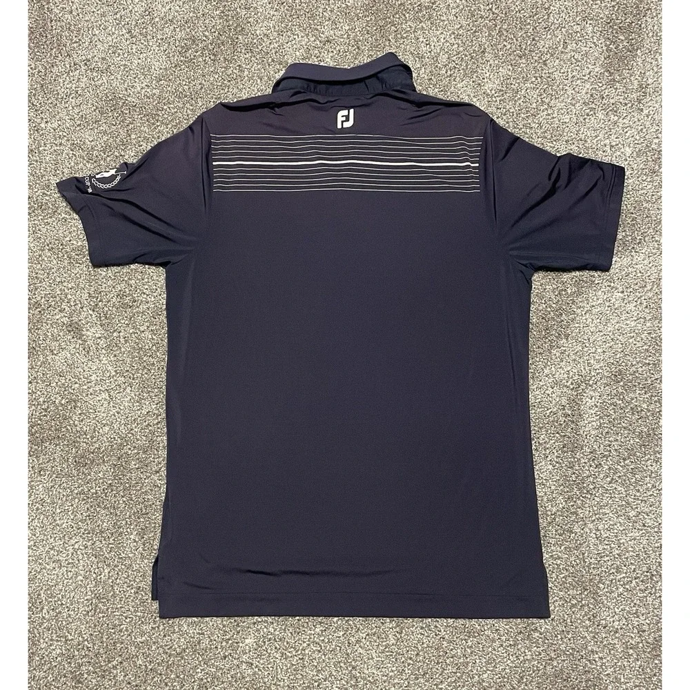 Foot Joy Golf Polo Men's L Ryder Cup The Cup '18 Logo Navy Athletic Performance